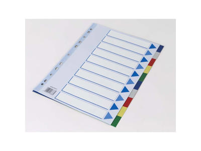 REGISTER Q-LINE FANEBLAD A4 10-DELT PP MED KARTONFORBLAD 17878