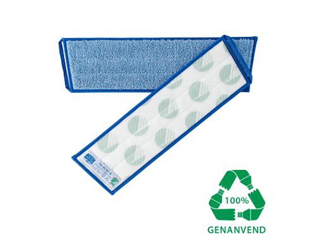 MOPPE VELCRO MIKRO MOP 40CM MICROFIBER SVANEMÆRKET VLÅ TØR/VÅD 13880