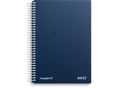 KALENDER MAYLAND 2027 27210020 DAGKALENDER BLÅ PP-PLAST 17,5X13,5CM