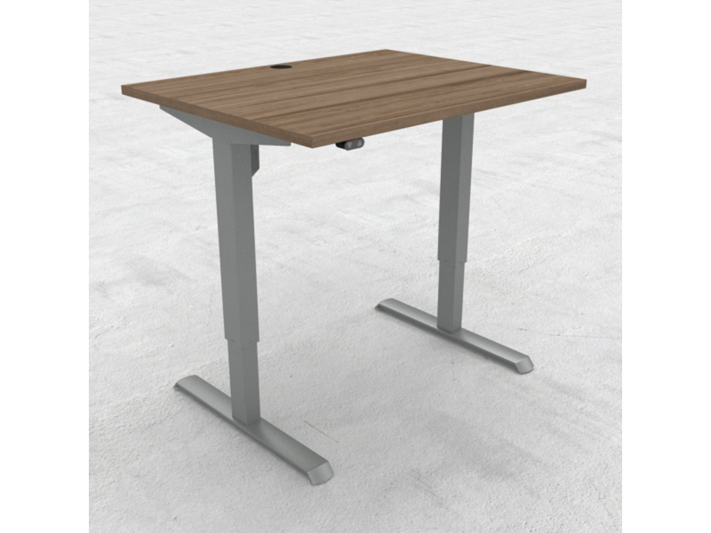 HÆVE/SÆNKEBORD VALNØD MED SØLV  STEL 100X80CM 501-33 7S092 100-80S3 VM