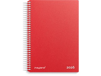 KALENDER MAYLAND 2026 26210040 DAGKALENDER RØD PP-PLAST 17,5X13,5CM