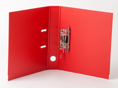 BREVORDNER Q-LINE A4 MED 50MM RYG OG METALSKINNE RØD 