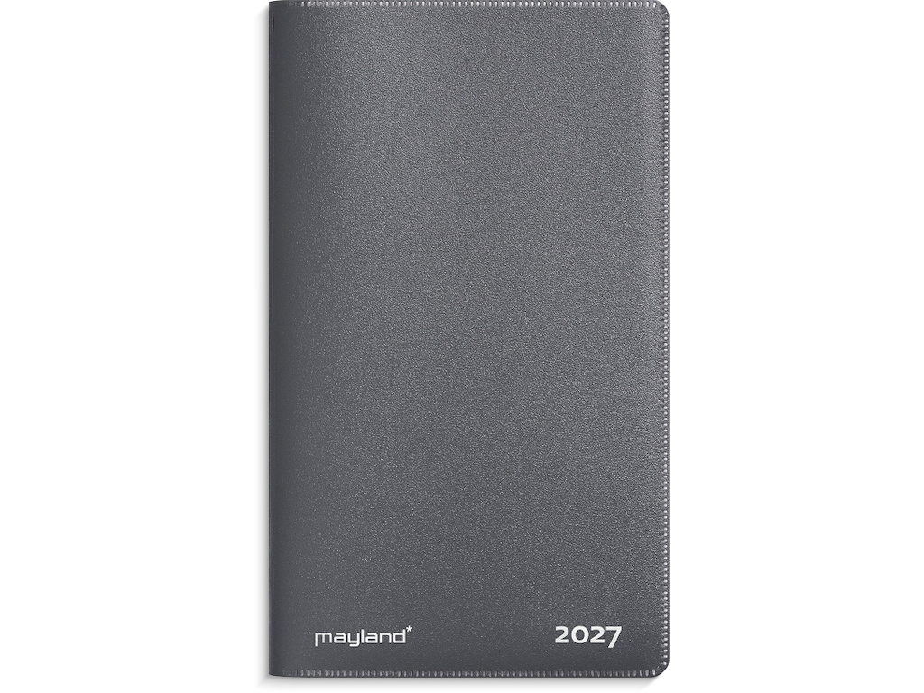 KALENDER MAYLAND 2027 27071000 INDEX PLANNER MINI GRÅ PP-PLAST 13,7X8,1CM