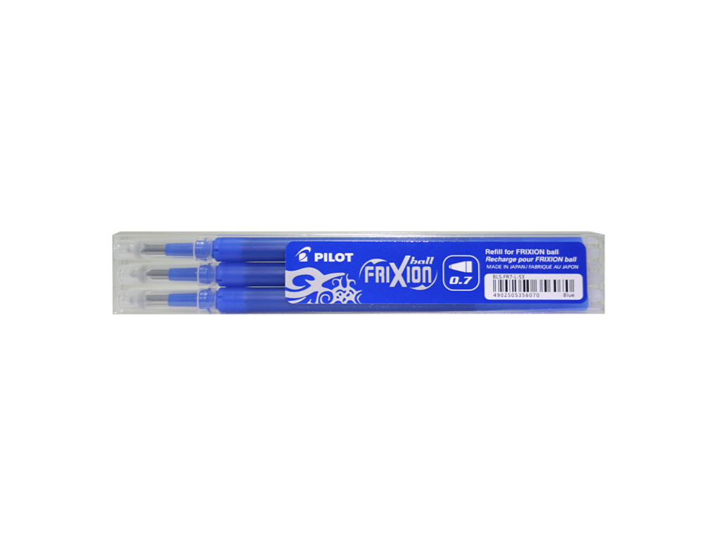 ROLLERPEN PILOT REFILL 3-PACK BLÅ FRIXION 0,7 MM BLRT-FR7 356070