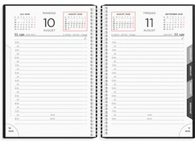 KALENDER MAYLAND 2026 26210000 DAGKALENDER SORT PP-PLAST 17,5X13,5CM