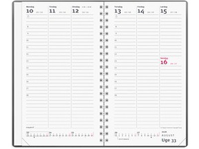 KALENDER MAYLAND 2026 26088100 WEEK PLANNER HØJFORMAT M. 4 ILL. 9,5X16,8CM