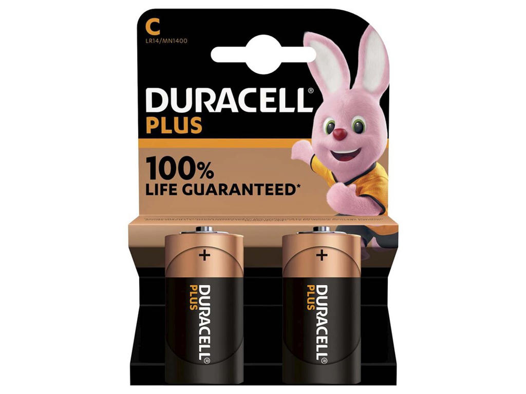 BATTERI DURACELL PLUS POWER C 2 STK/PK 