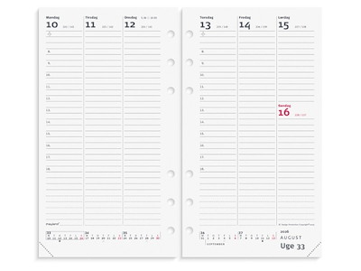 KALENDER MAYLAND 2026 26275000 SYSTEM PP UGEKALENDER HØJF. REFILL 16,8X9,5CM
