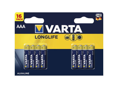 BATTERI VARTA LONGLIFE POWER AAA 16 STK.  