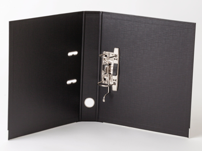 BREVORDNER Q-LINE A4 MED 50MM RYG OG METALSKINNE SORT 