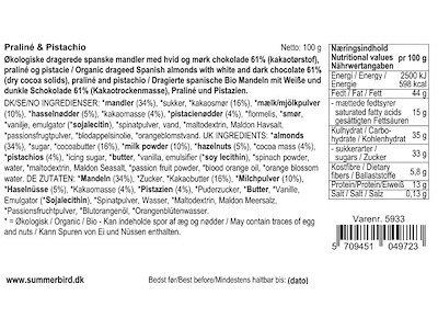 SUMMERBIRD MANDLER PRALINÉ & PISTACHIO 100GR. 5932 