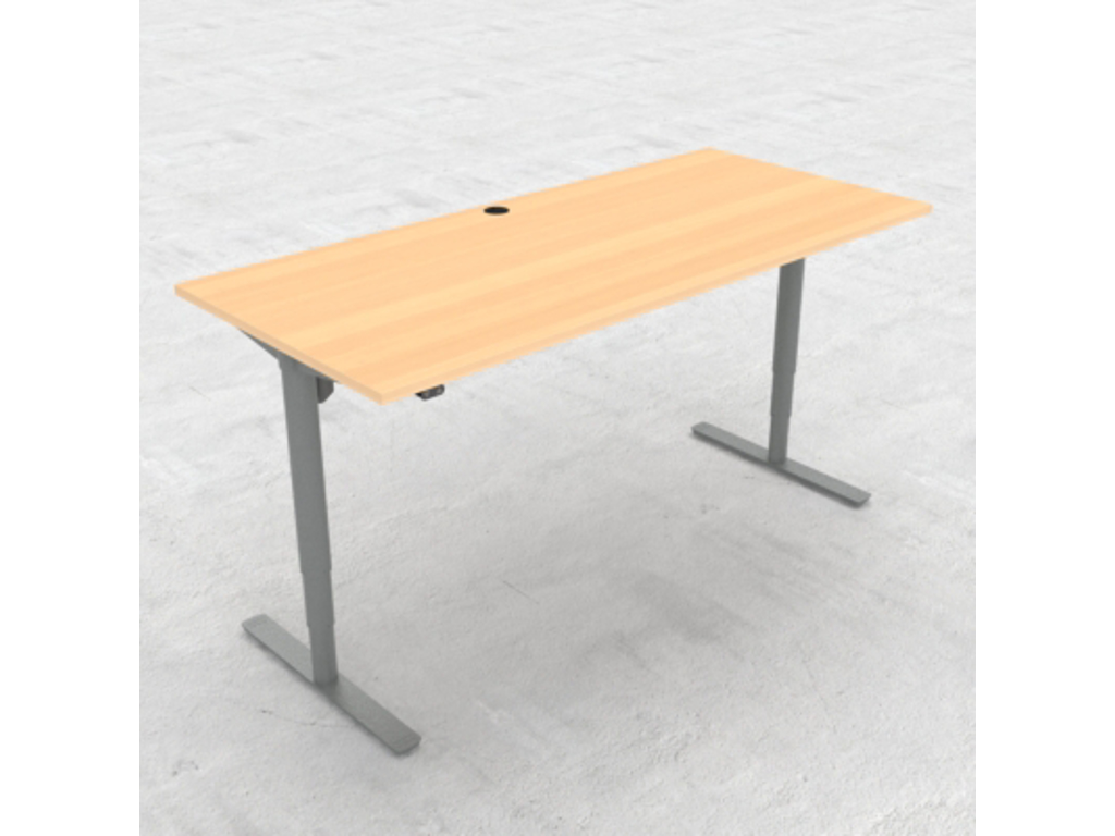 HÆVE/SÆNKEBORD BØG MED ALU STEL 180X80CM 501-49 7S172 180-80S3 BM 