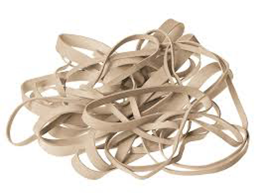 GUMMIBÅND HVID 10X140 MM. 500 GR.  