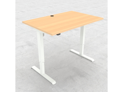 HÆVE/SÆNKEBORD BØG MED HVIDT STEL 120X80CM 501-33 7W112 120-80S3 BM