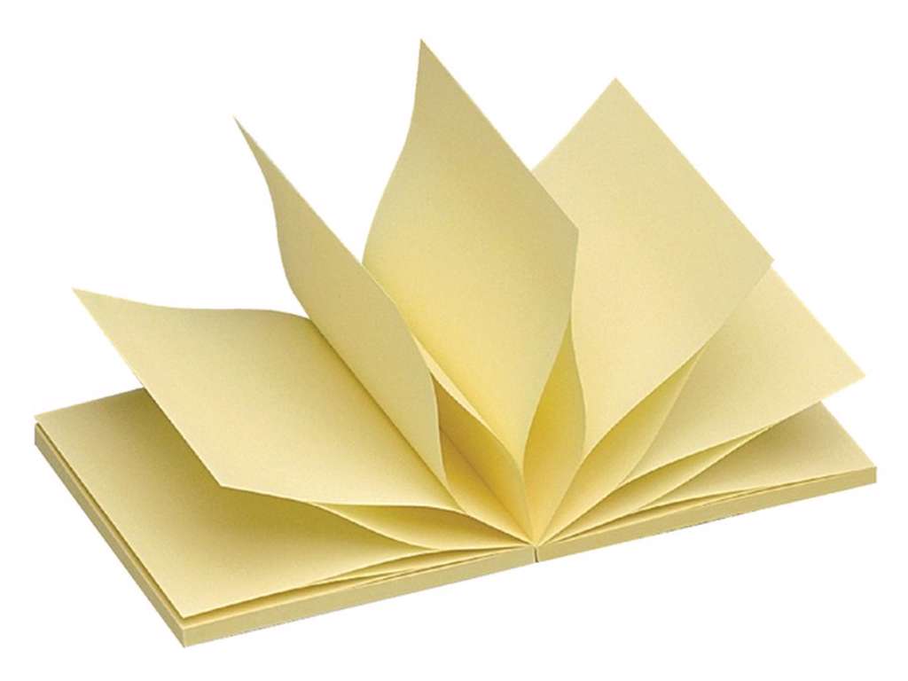 BLOK Q-LINE ZIG-ZAG 76X76MM GUL  S004028