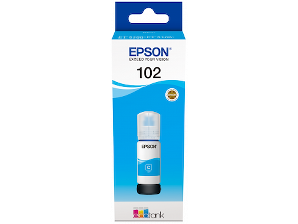 BLÆKPATRON EPSON 102 ECOTANK CYAN INK BOTTLE 6000 SIDER C13T03R240 ***