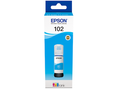 BLÆKPATRON EPSON 102 ECOTANK CYAN INK BOTTLE 6000 SIDER C13T03R240 ***