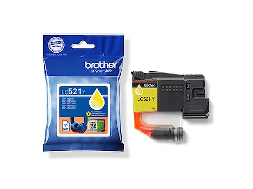 BLÆKPATRON BROTHER LC521Y YELLOW 500 SIDER 