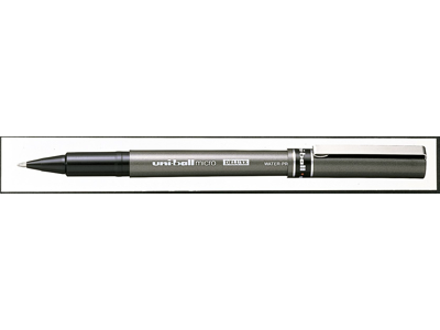 ROLLERPEN UNI-BALL UB-155 DE LUXE MICRO 0,2MM SORT 