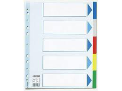 REGISTER ESSELTE A4 PLAST MAXI 5-DELT MED FORBLAD 15266 