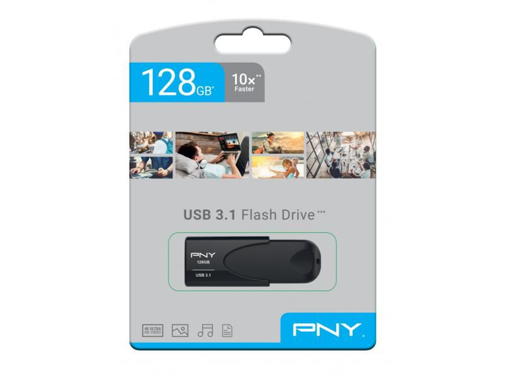 DATATILBEHØR USB-NØGLE PNY 128GB BLACK 
