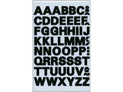 BOGSTAV A-Z 10 MM. SORT  