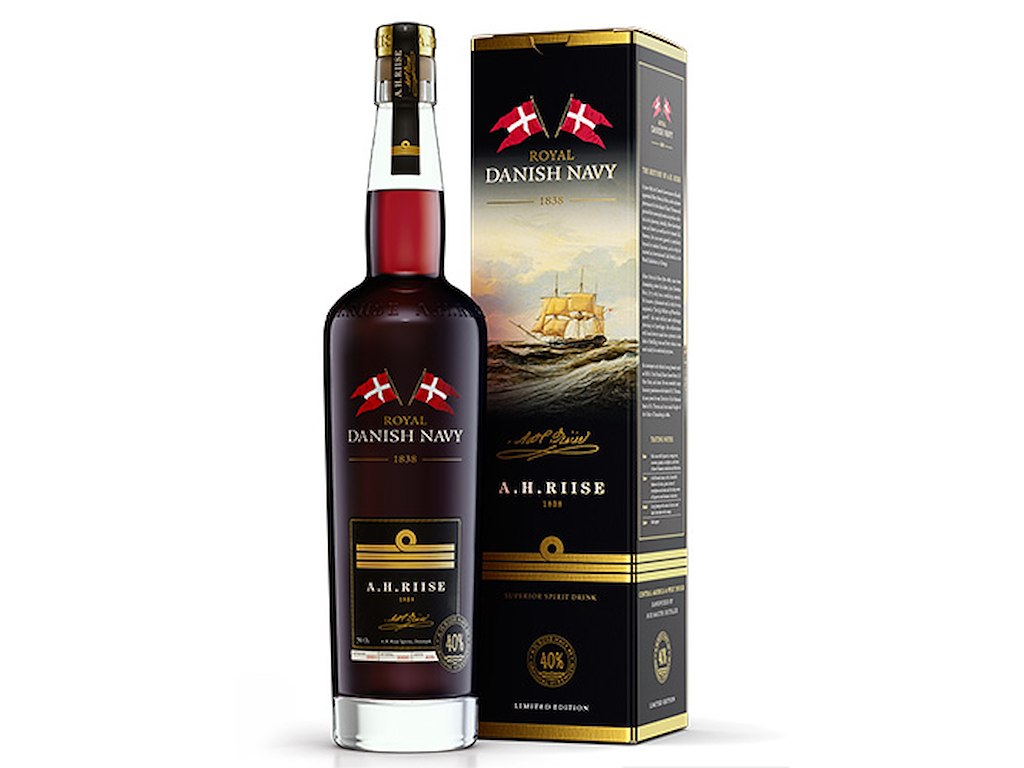A.H. RIISE ROM OLD ST. CROIX ROYAL DANISH NAVY 40% 70CL.