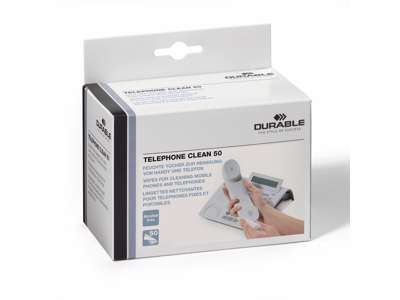 RENSESERVIETTER TELEPHONE CLEAN PK. A 50 STK. ENKELTVIS PK.