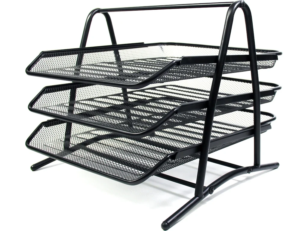 BREVBAKKESÆT TRÅD METAL  MED 3 BAKKER SORT 