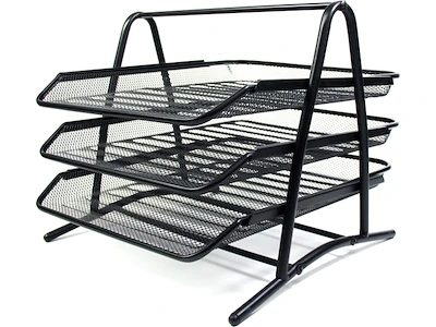 BREVBAKKESÆT TRÅD METAL  MED 3 BAKKER SORT 