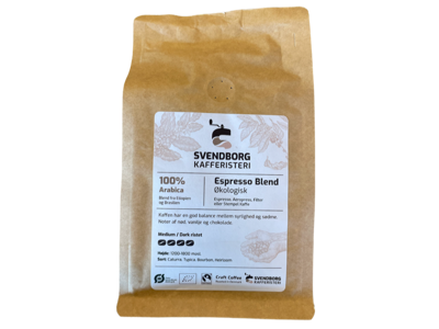 SVENDBORG KAFFERISTERI ESPRESSO BLEND HELE BØNNER 250GR. ØKO. 