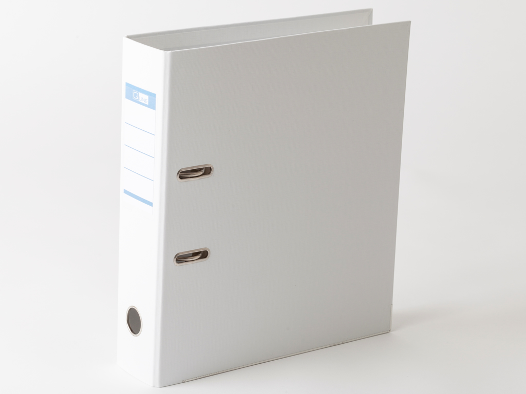 BREVORDNER Q-LINE A4 MED 75MM RYG OG METALSKINNE HVID 