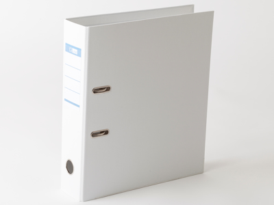 BREVORDNER Q-LINE A4 MED 75MM RYG OG METALSKINNE HVID 