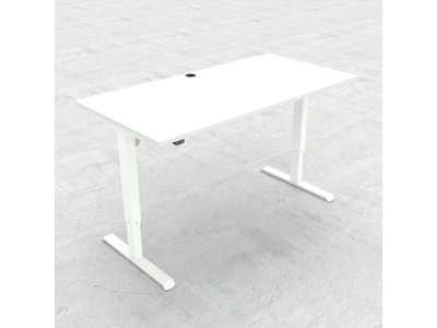 HÆVE/SÆNKEBORD HVID MED HVIDT STEL 160X80CM 501-33 7W152 160-80S3 WM