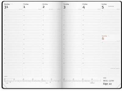 KALENDER MAYLAND 2027 27194000 CITY DIPLOMAT UGEKALENDER SORT VINYL