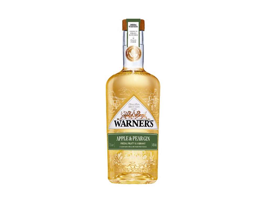 WARNER'S APPLE AND PEAR GIN 40% 70CL. 