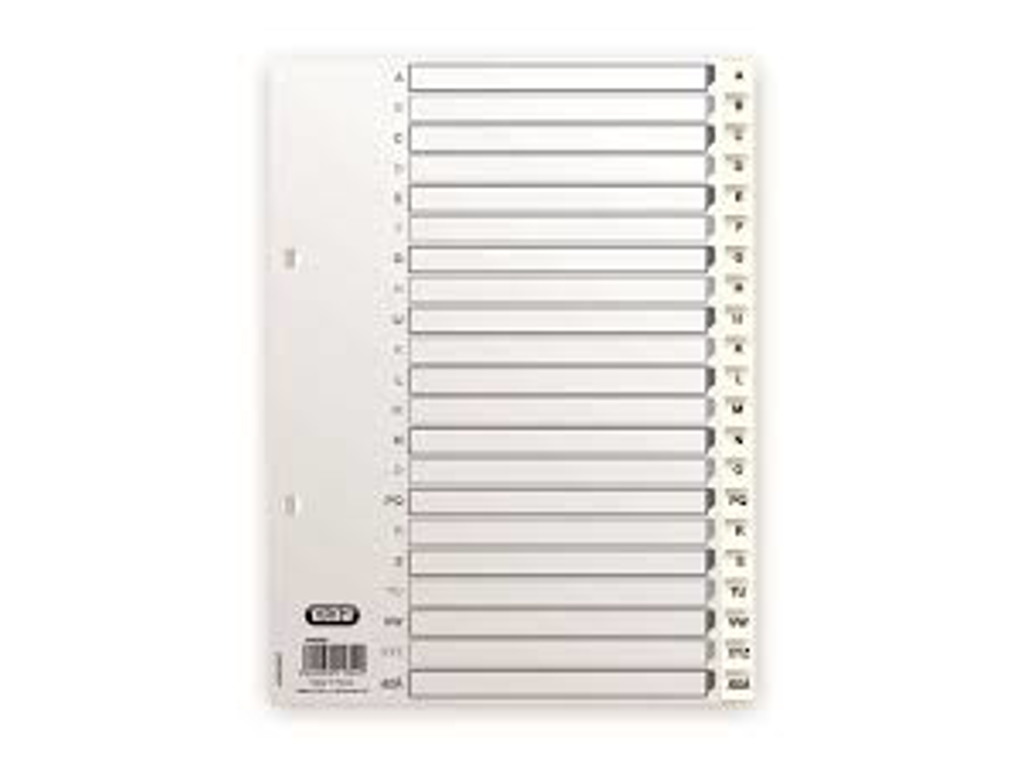 REGISTER A5 A-Å M/FORBLAD HVID  400020999