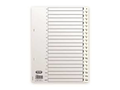 REGISTER A5 A-Å M/FORBLAD HVID  400020999