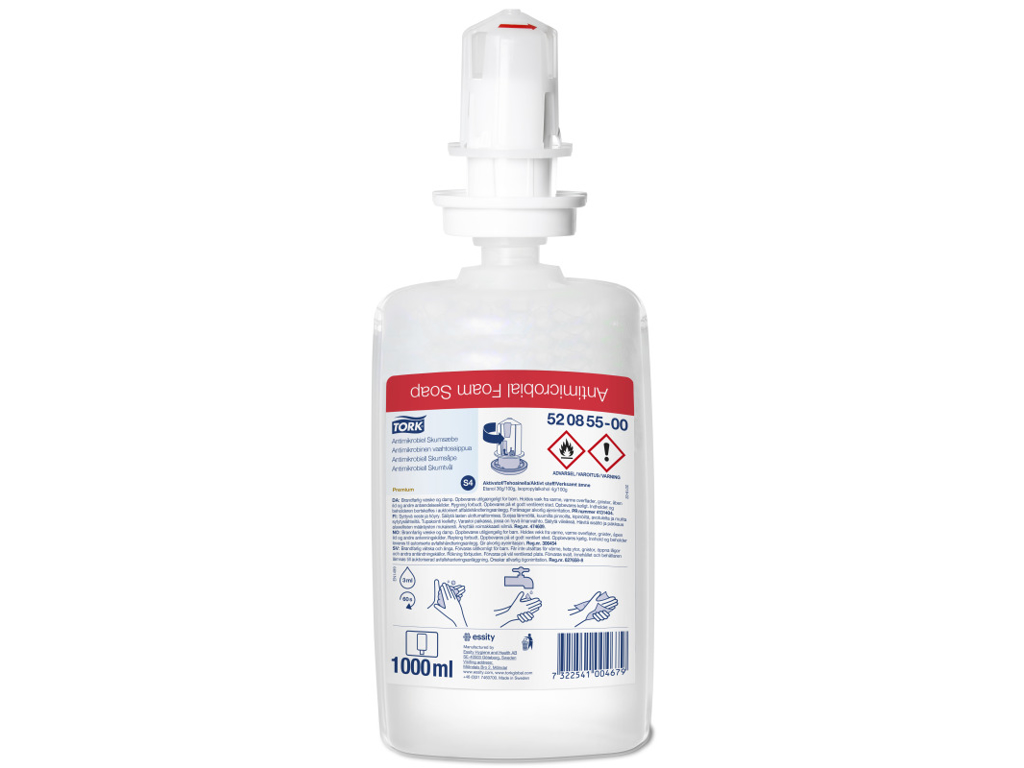 SKUMSÆBE TORK ANTIMIKROBIEL S4 PREMIUM 6 FL. A 1 LTR. PR. KS 520855