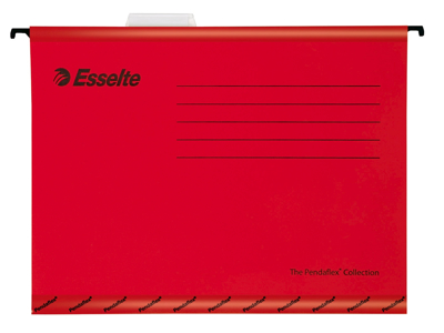HÆNGEMAPPE ESSELTE STANDARD A4 RØD MED KLAR FANE PENDAFLEX 90316 