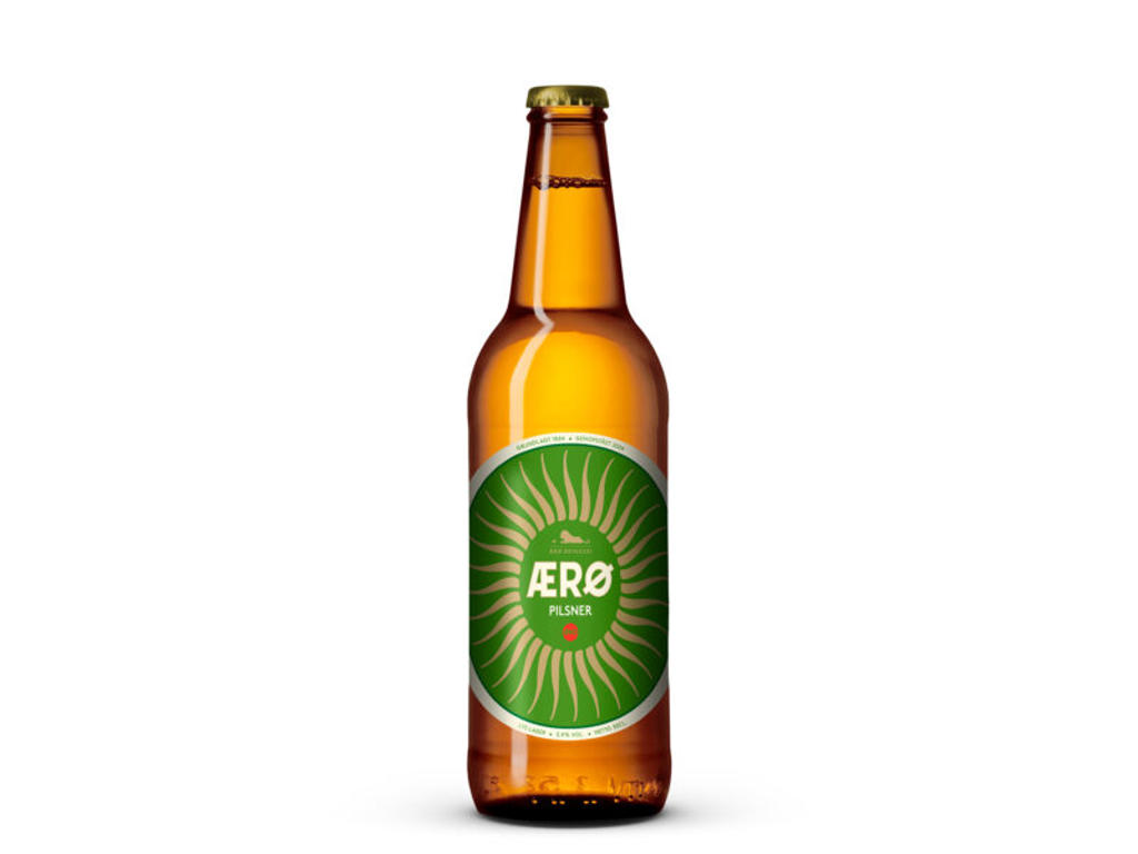ØL ÆRØ BRYGGERI ÆRØ PILSNER 50CL. 3,9% ØKO 