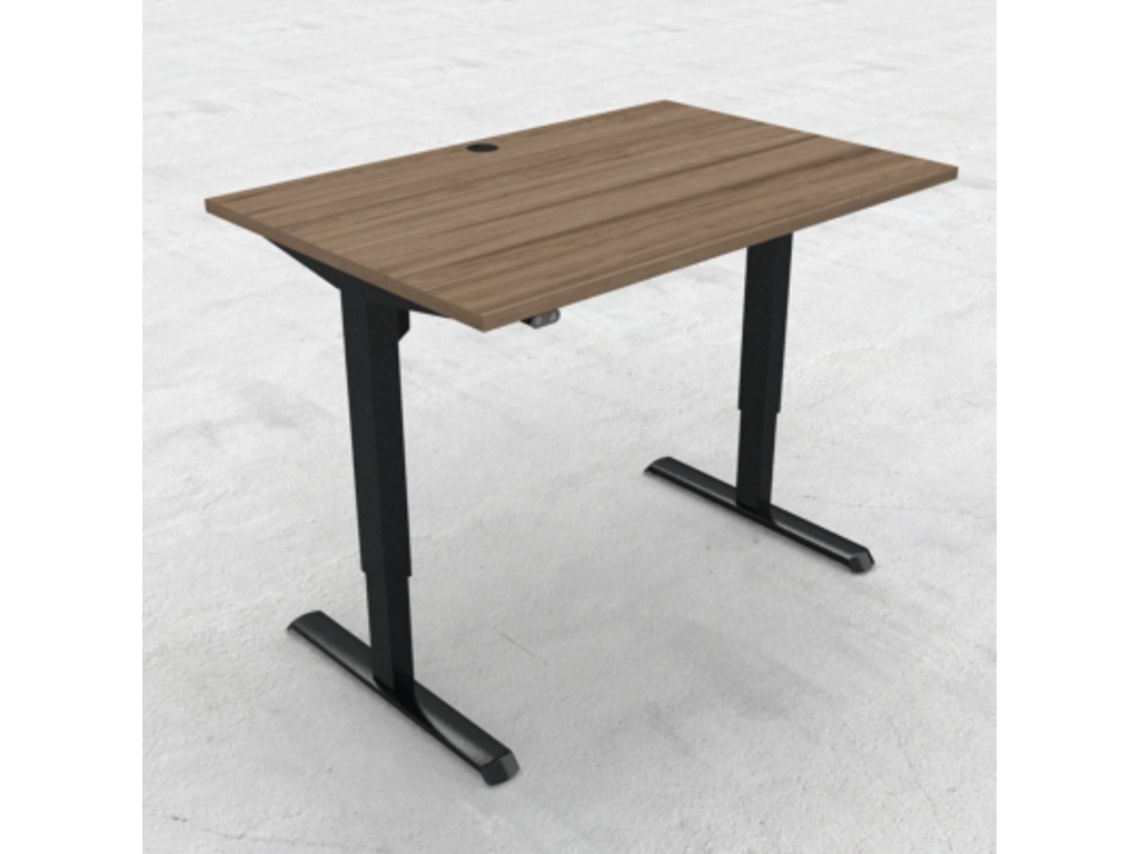 HÆVE/SÆNKEBORD VALNØD MED SORT STEL 120X80CM 501-33 7B112 120-80S3 VM