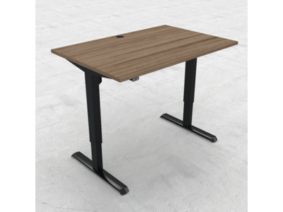 HÆVE/SÆNKEBORD VALNØD MED SORT STEL 120X80CM 501-33 7B112 120-80S3 VM