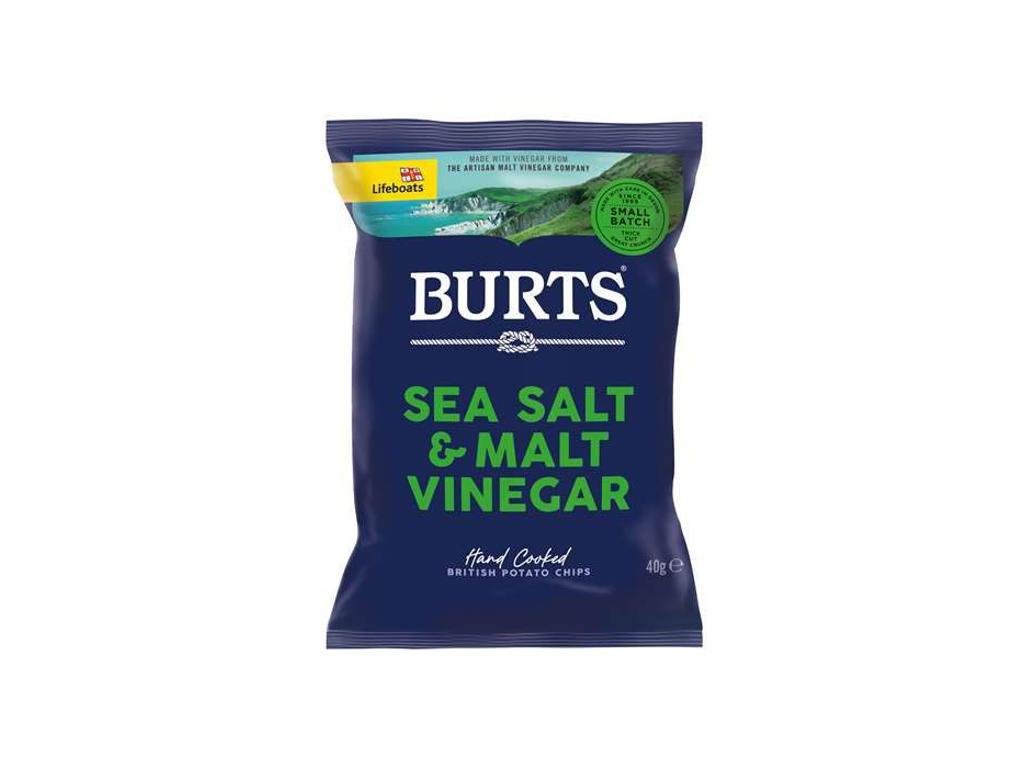 BURTS CHIPS SEA SALT & MALTED VINEGAR 40GR.