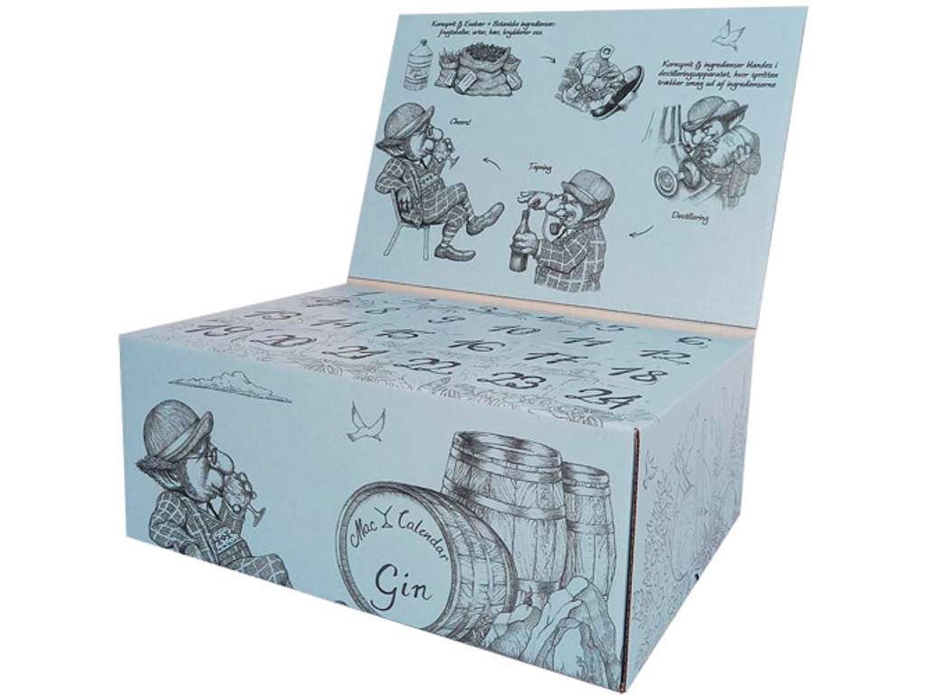 JULEKALENDER GIN MAC Y, 24 STK. A 2CL. 14 FORSKELLIGE PRODUCENTER 