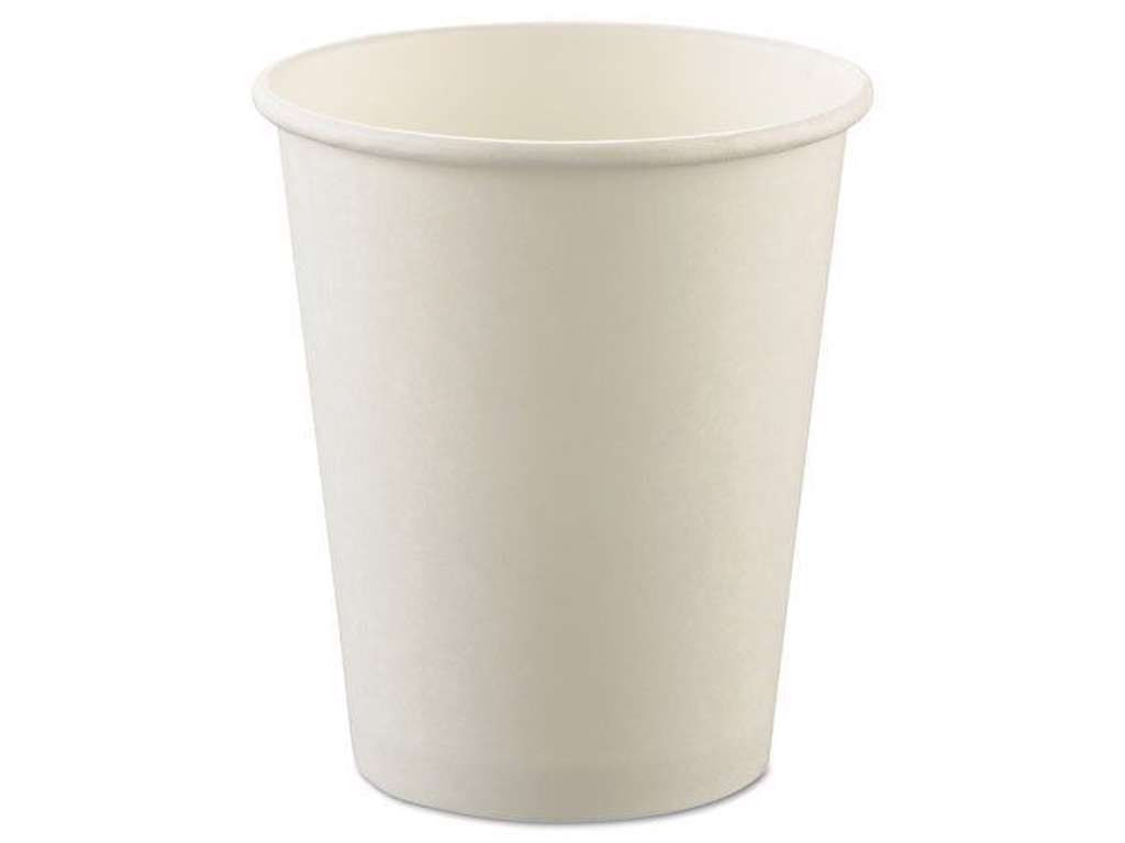 KAFFEBÆGER ABENA CASTRO 9CM Ø8CM 24CL. HVID PAP/PE PS. A 50 STK. 