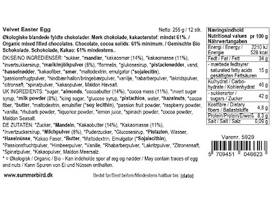 SUMMERBIRD VELVET EASTER EGG  255 GR. 