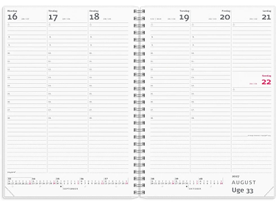 KALENDER MAYLAND 2027 27200400 UGEKALENDER HØJFORMAT M/4 ILL. PP-PLAST 14,8X21CM
