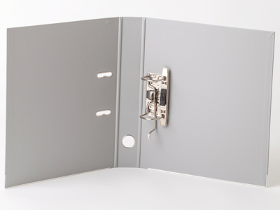 BREVORDNER Q-LINE A4 MED 50MM RYG OG METALSKINNE GRÅ 