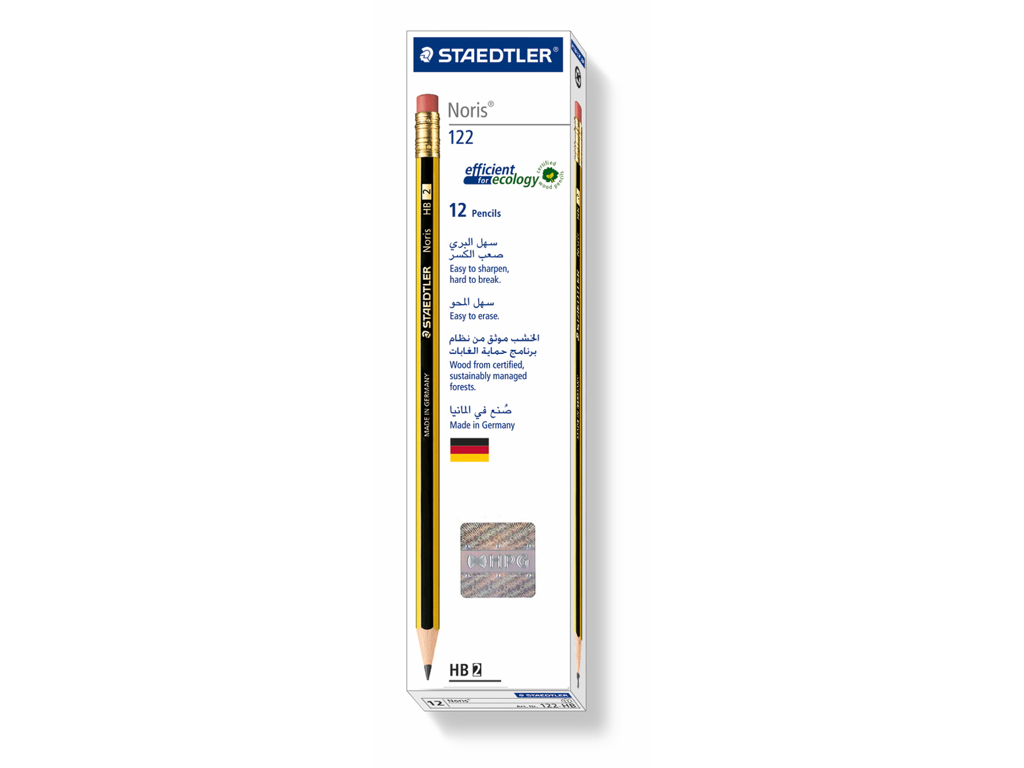 BLYANT STAEDTLER NORIS 122 HB MED VISKELÆDER 122HB